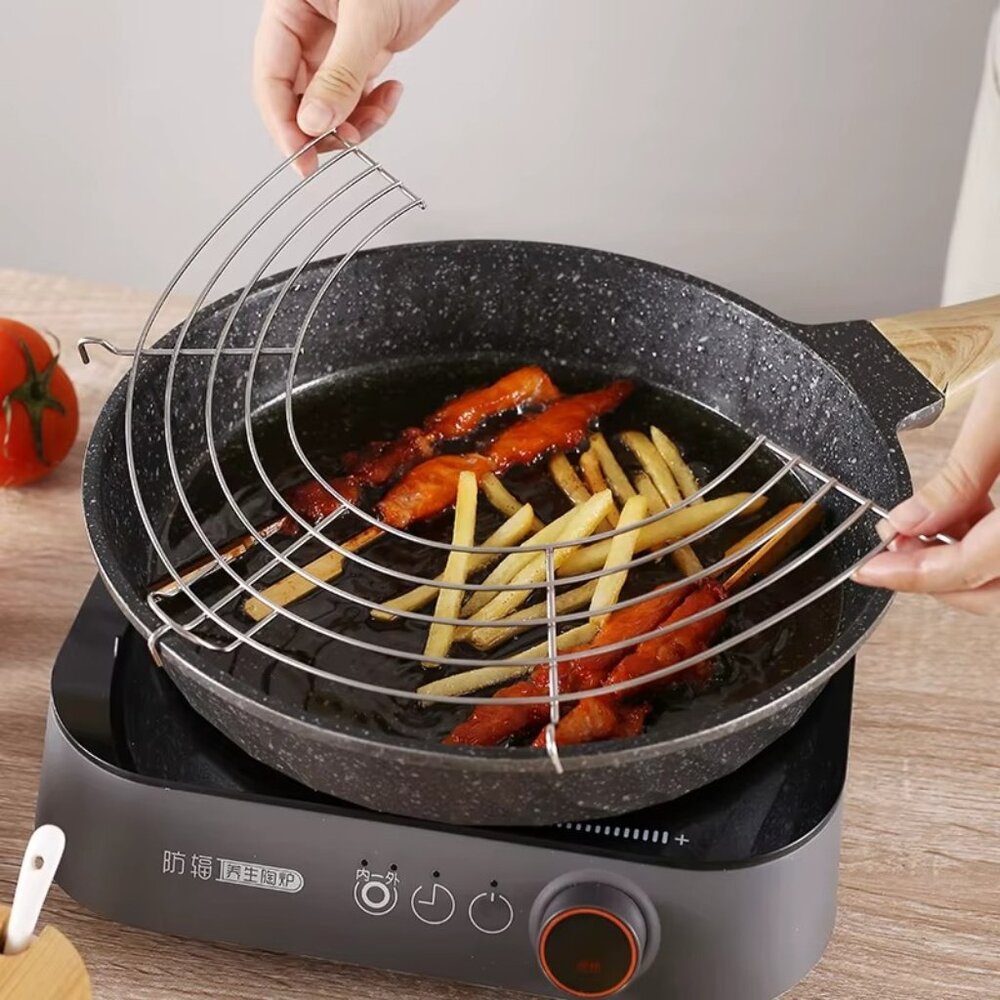 Stainless Steel Oil Drain Frying Oil Drip Rack(1 Rack(36 Cm))